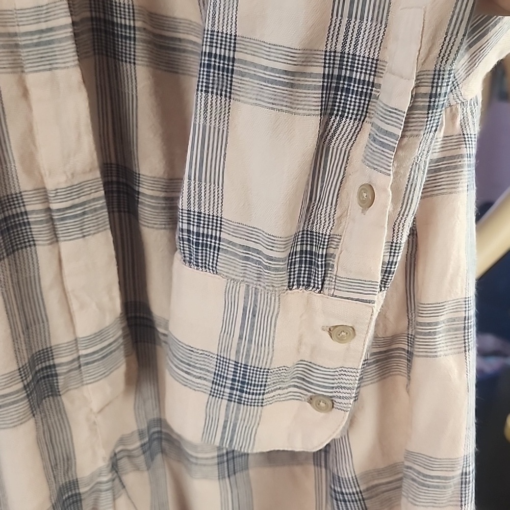 Lucky Brand Plaid Long Sleeve Top Size Large - Picture 4 of 4